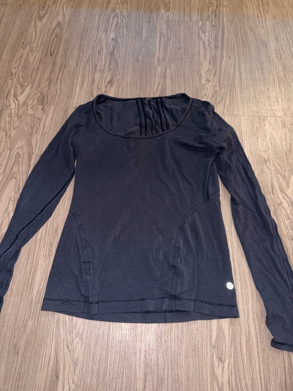 lululemon athletica Black Long-Sleeve Scoop Neck Top
